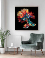Color Carp Painting Collage art painting Carp collage art Carp painting