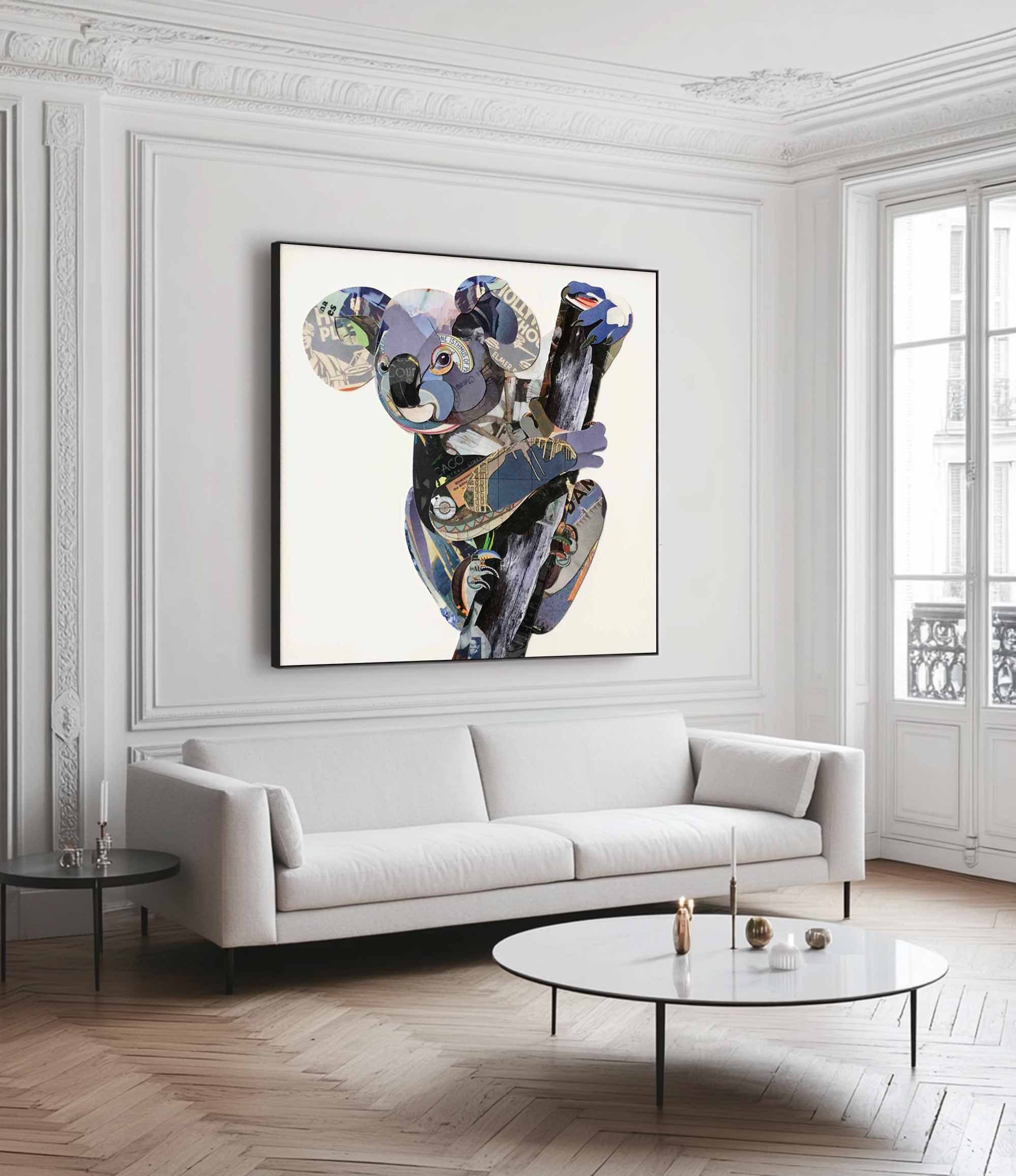 Koala Collage art painting Koala Painting Koala Collage painting