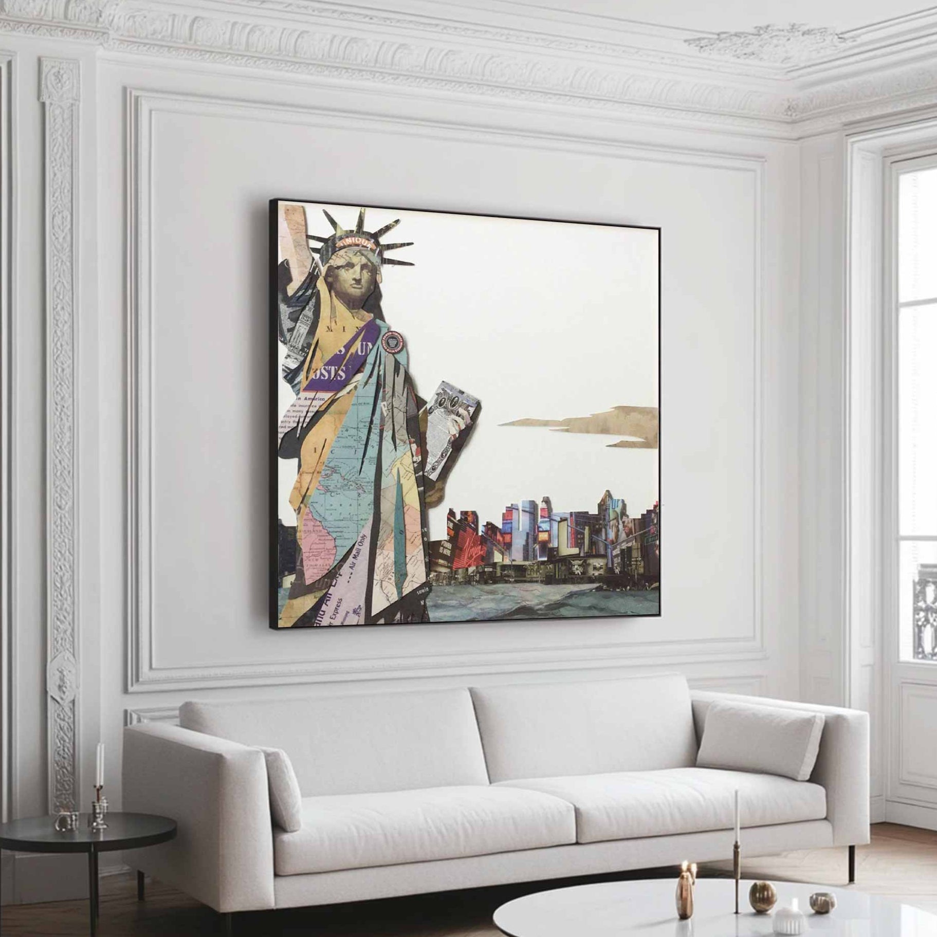 Statue of Liberty Collage art painting Statue of Liberty painting