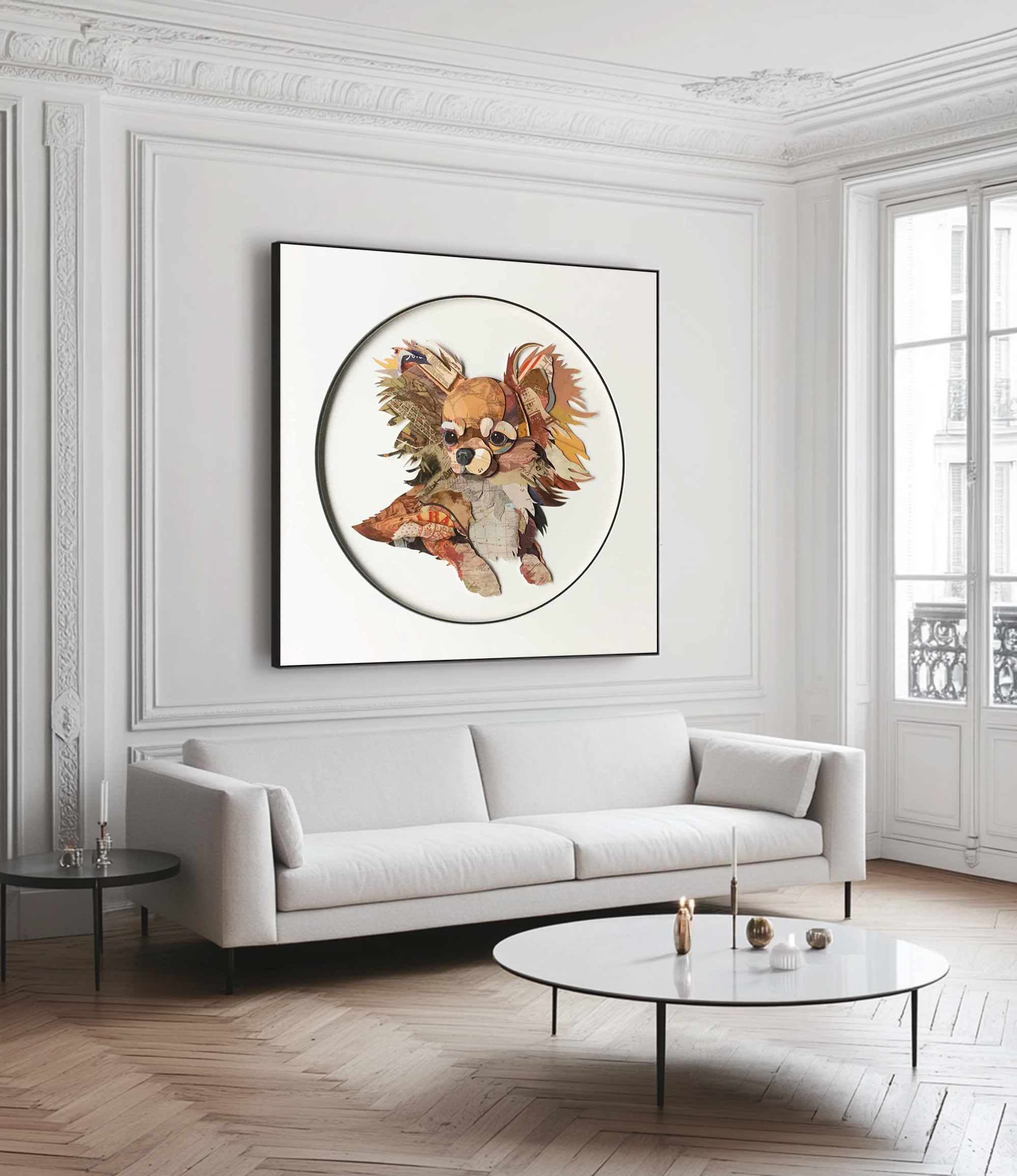 Pet Dog Collage art painting Pet Dog collage art Pet Dog painting