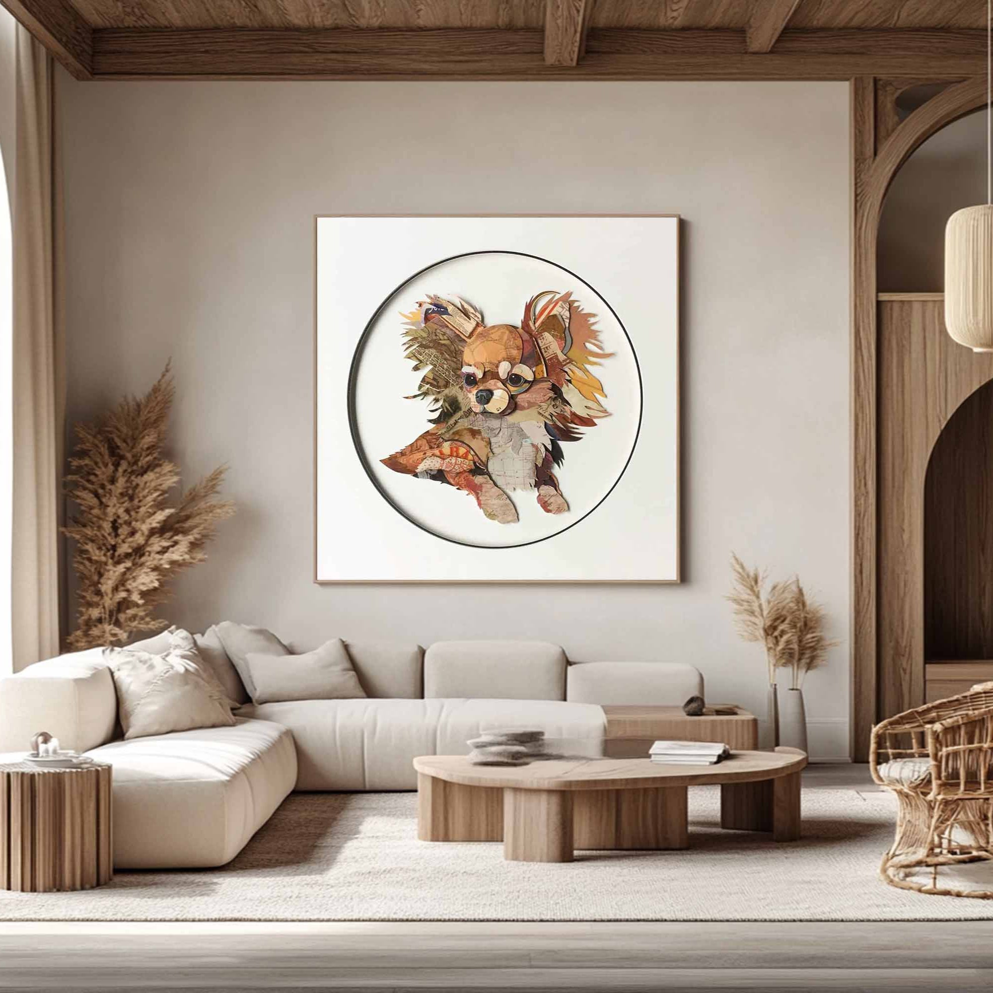 Pet Dog Collage art painting Pet Dog collage art Pet Dog painting