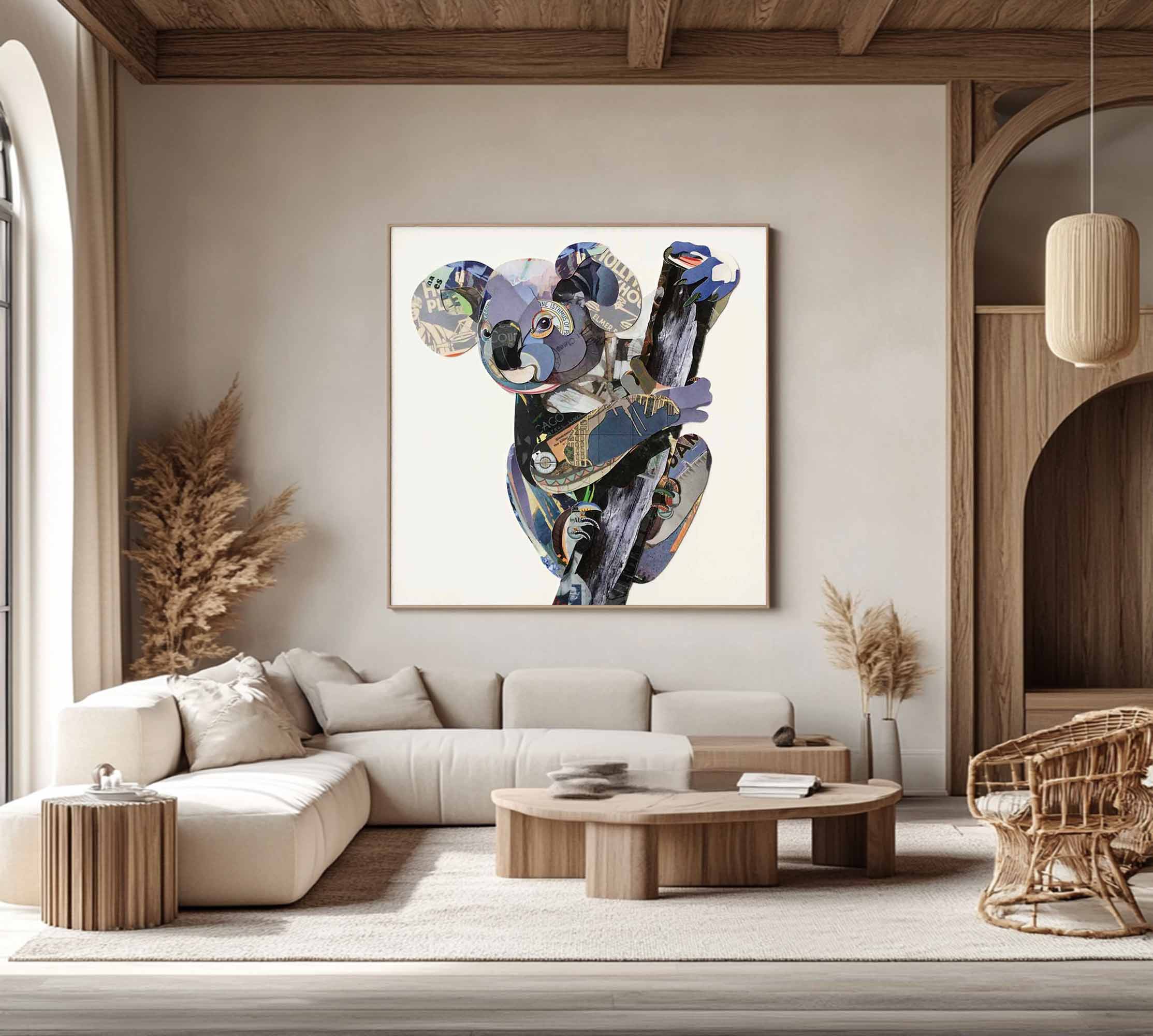 Koala Collage art painting Koala Painting Koala Collage painting