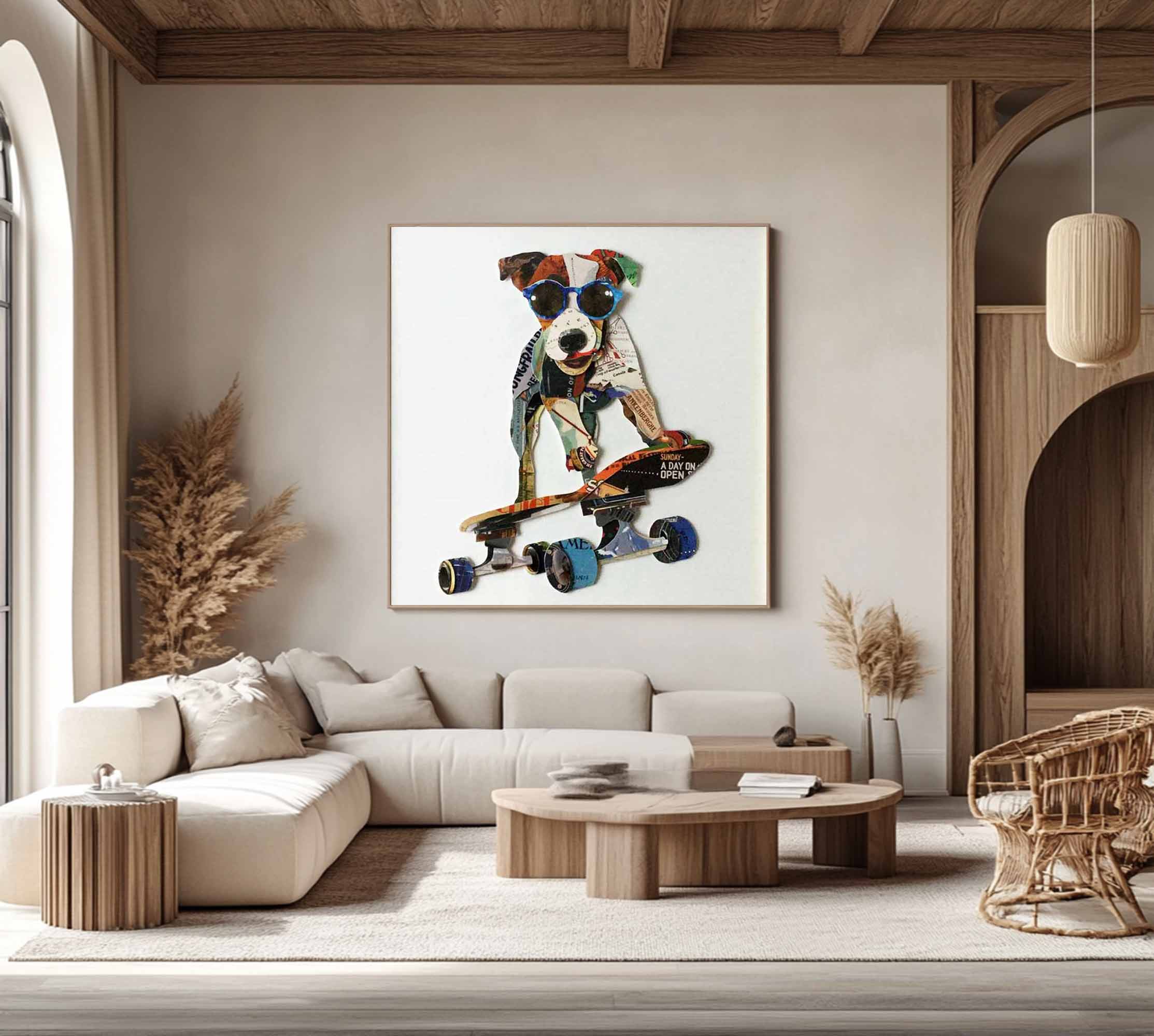 Pet Dog Collage art painting Pet Dog collage art Pet Dog painting