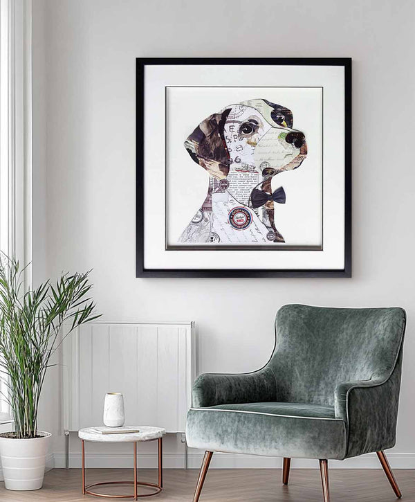 Collage art painting animal collage art children's room decor painting