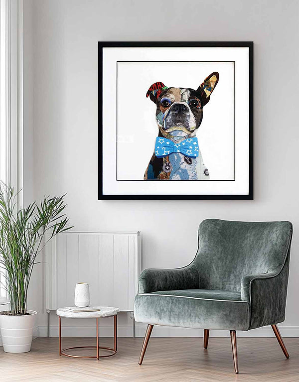 Animal collage art Collage art painting children's room decor painting