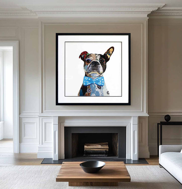 Animal collage art Collage art painting children's room decor painting