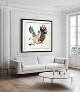 Collage art painting Animal collage art Eagle Painting Colorful Painting