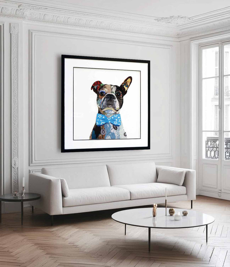 Animal collage art Collage art painting children's room decor painting