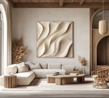 Sculptured art Painting Wood carving wall art 3D Textured Wall Decor 