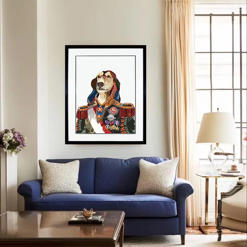 regal Pet portraits Pet Aristocracy Wall Decor Pet Collage Wall Art