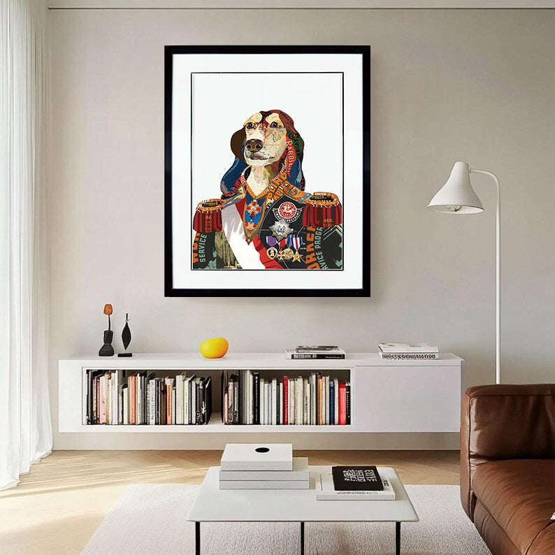 regal Pet portraits Pet Aristocracy Wall Decor Pet Collage Wall Art