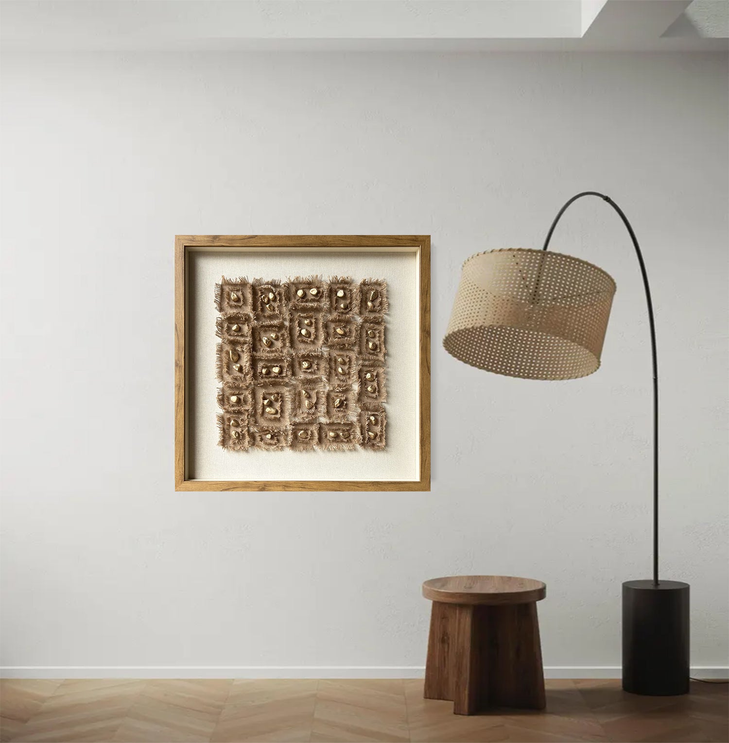 stone decor painting Real wall decor art Stone linen decor painting