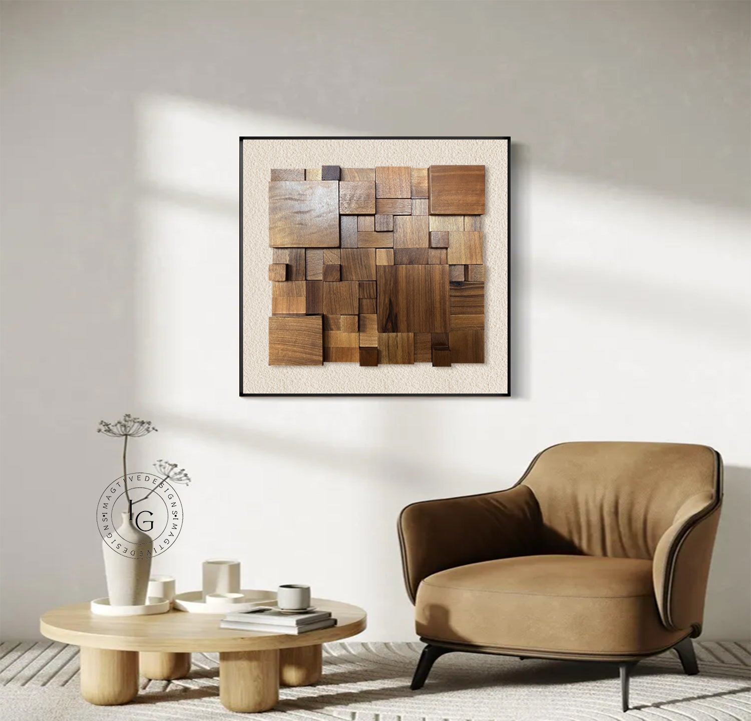 wood wall painting 3D Textured Wall Art Wood collage decor painting