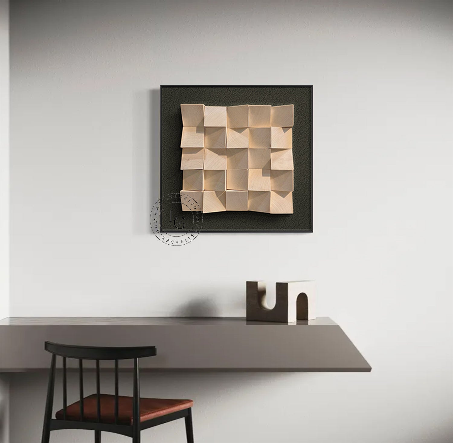 wood wall painting 3D Textured Wall Art Wood collage decor painting