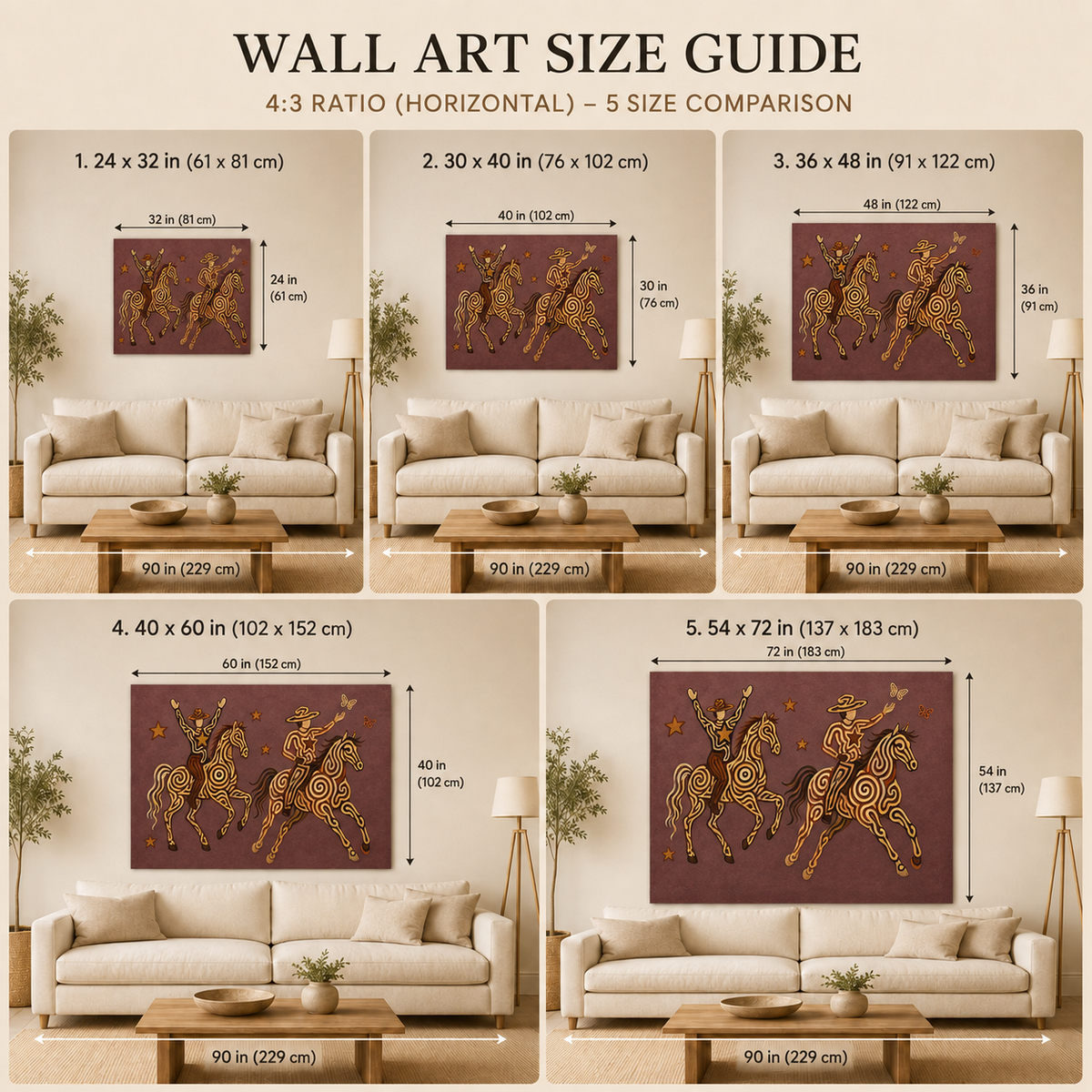 Whimsical Cowboy Cowgirl Painting, Pink Western Horse Art, Southwestern Folk Decor