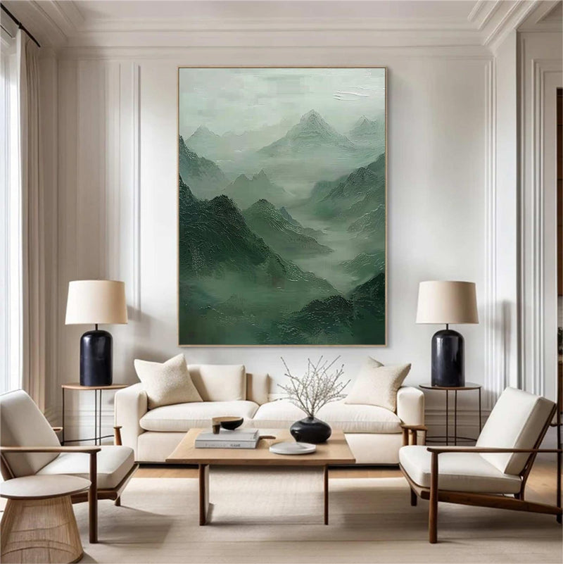 Green Mountains Wall Decor Green Mountains Wall Art Large Green Mountains Painting