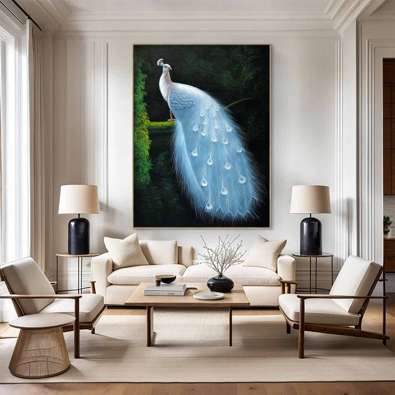 Peacock Oil Painting Big Peacock Oil Painting Handmade Peacock Wall Art for Living Room Bedroom