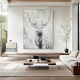 Large Animals Paintings Deer wall decor Deer Canvas Wall Art Deer Abstract Painting Deer Wall Art