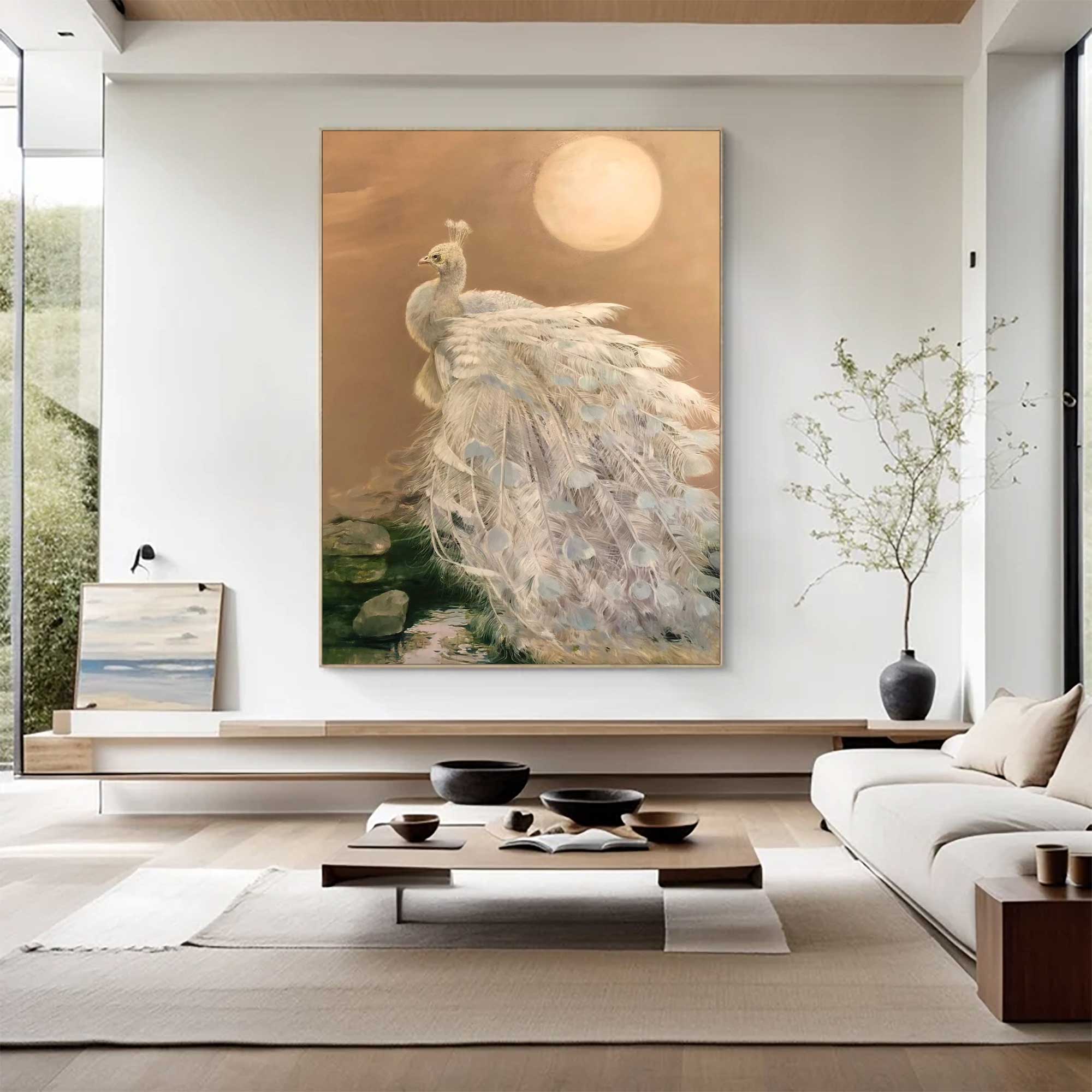 Peacock Oil Painting Big Peacock Oil Painting Handmade Peacock Wall Art for Living Room Bedroom