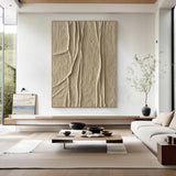 Beige canvas wall art Beige Minimalist Wall Art,Beige 3D Textured Painting,  Large Beige Textured Painting