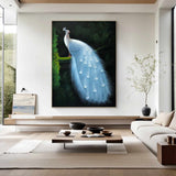 Peacock Oil Painting Big Peacock Oil Painting Handmade Peacock Wall Art for Living Room Bedroom