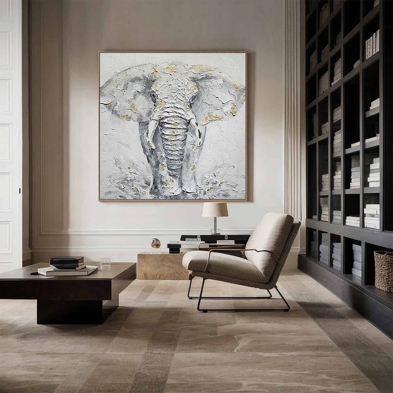 Personalized Gifts Elephant Painting Elephant Wall Decor Elephant Wall Art Animal Painting Elephant Canvas Wall Art