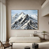  Snow Mountain Oil Painting Large Mountain Landscape Oil Painting for Living Room