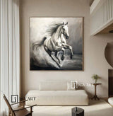 Horse Abstract Painting Running Horse Painting Personalized Gifts Animal Painting Horse Painting Horse Oil Painting 