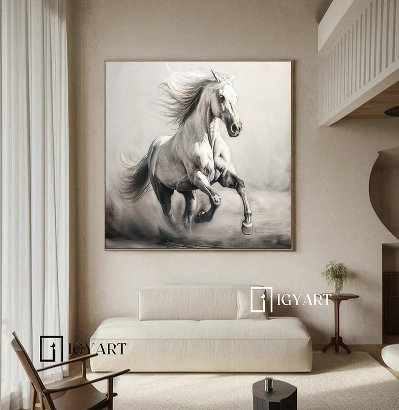 Horse Abstract Painting Running Horse Painting Personalized Gifts Animal Painting Horse Painting Horse Oil Painting 