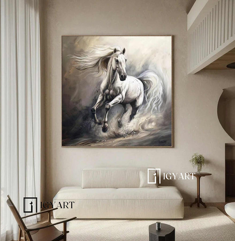 Running Horse Painting Horse Oil Painting Horse Abstract Painting Horse Painting Personalized Gifts Animal Painting