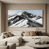 Large Original Mountain Painting Snow Mountain Wall Art Snow Mountain Painting Skiing Ar