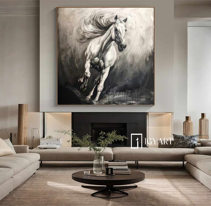 Horse Abstract Painting Running Horse Painting Horse Painting Horse Oil Painting Personalized Gifts Animal Painting 