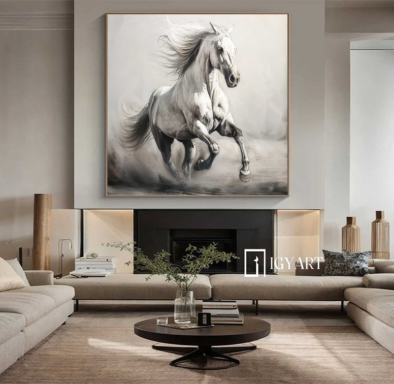 Horse Abstract Painting Running Horse Painting Personalized Gifts Animal Painting Horse Painting Horse Oil Painting 