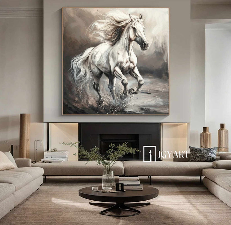 Running Horse Painting Horse Oil Painting Horse Abstract Painting Horse Painting Personalized Gifts Animal Painting