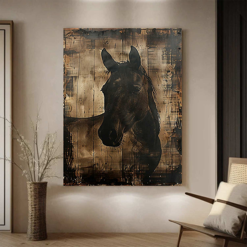 Animal Painting brown horse painting, horse head painting,Horse oil painting,  brown horse head painting