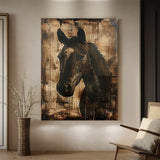 Horse oil painting, brown horse painting, horse head painting, brown horse head painting