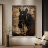 brown horse painting Animal Painting horse head painting Horse oil painting brown horse head painting