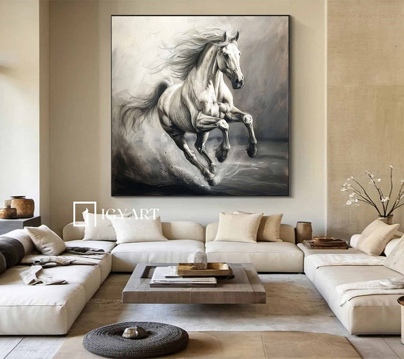 Horse Abstract Painting Running Horse Painting Personalized Gifts Animal Painting Horse Painting Horse Oil Painting 