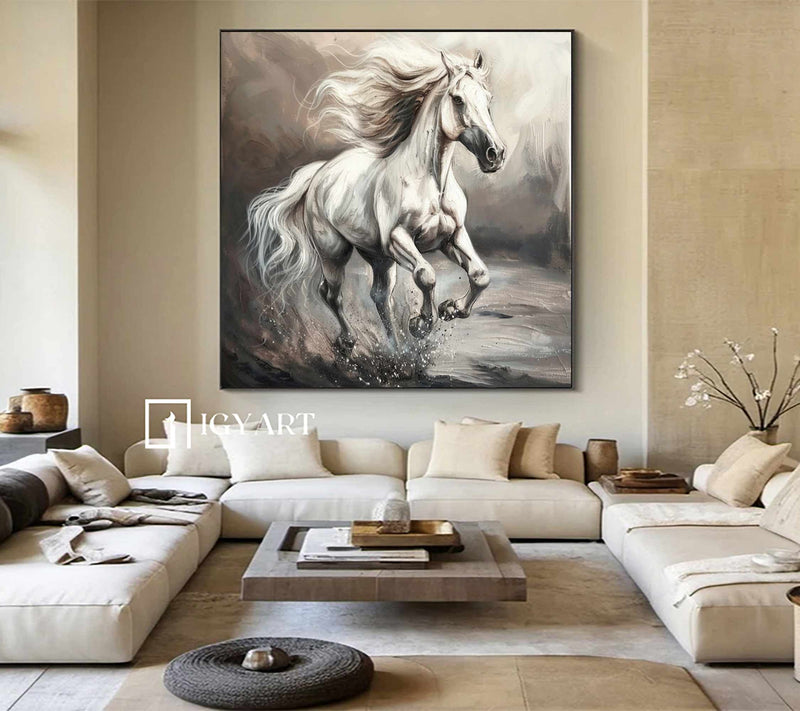 Running Horse Painting Horse Oil Painting Horse Abstract Painting Horse Painting Personalized Gifts Animal Painting