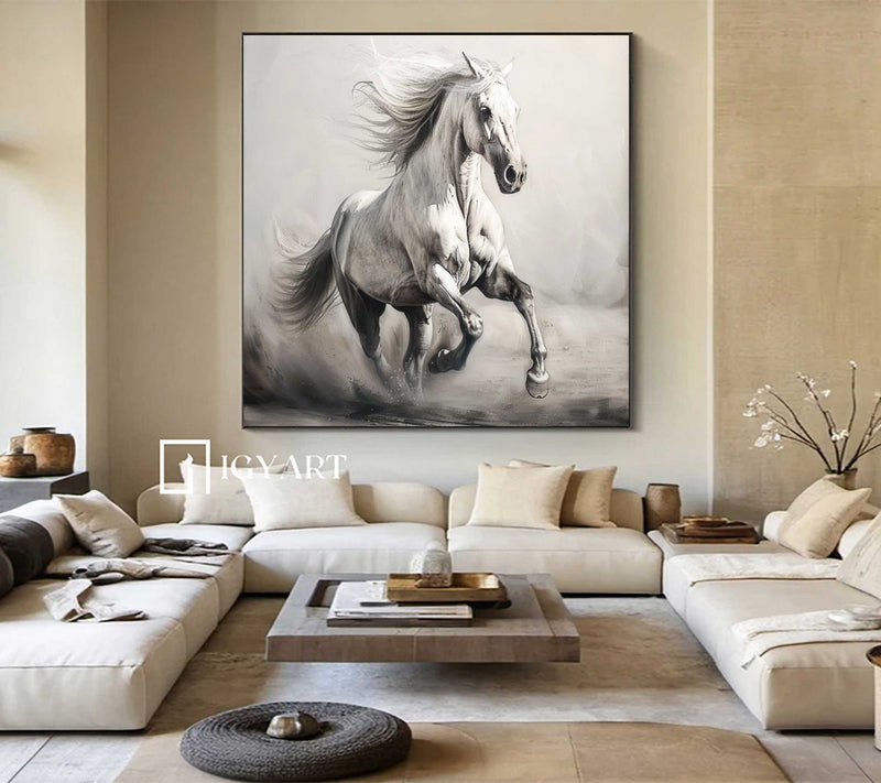 Horse Abstract Painting Running Horse Painting Personalized Gifts Animal Painting Horse Painting Horse Oil Painting 