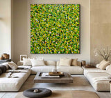 Jackson Pollock Style Painting Pollock green Canvas Wall Art Modern Abstract Colorful Fine Art