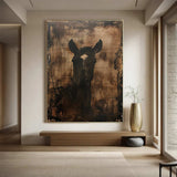 Horse oil painting brown horse painting Animal Painting horse head painting brown horse head painting