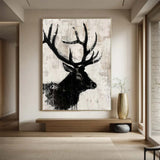 Deer wall decor Deer Canvas Wall Art Deer Abstract Painting Deer Painting