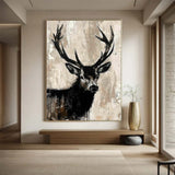 Deer wall decor Deer Canvas Wall Art Deer Abstract Painting Deer Painting