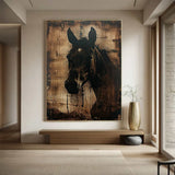 brown horse painting Animal Painting horse head painting Horse oil painting brown horse head painting