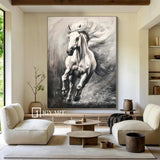 Horse Painting Animal Painting Running Horse Painting Horse Oil Painting Horse Wall Art