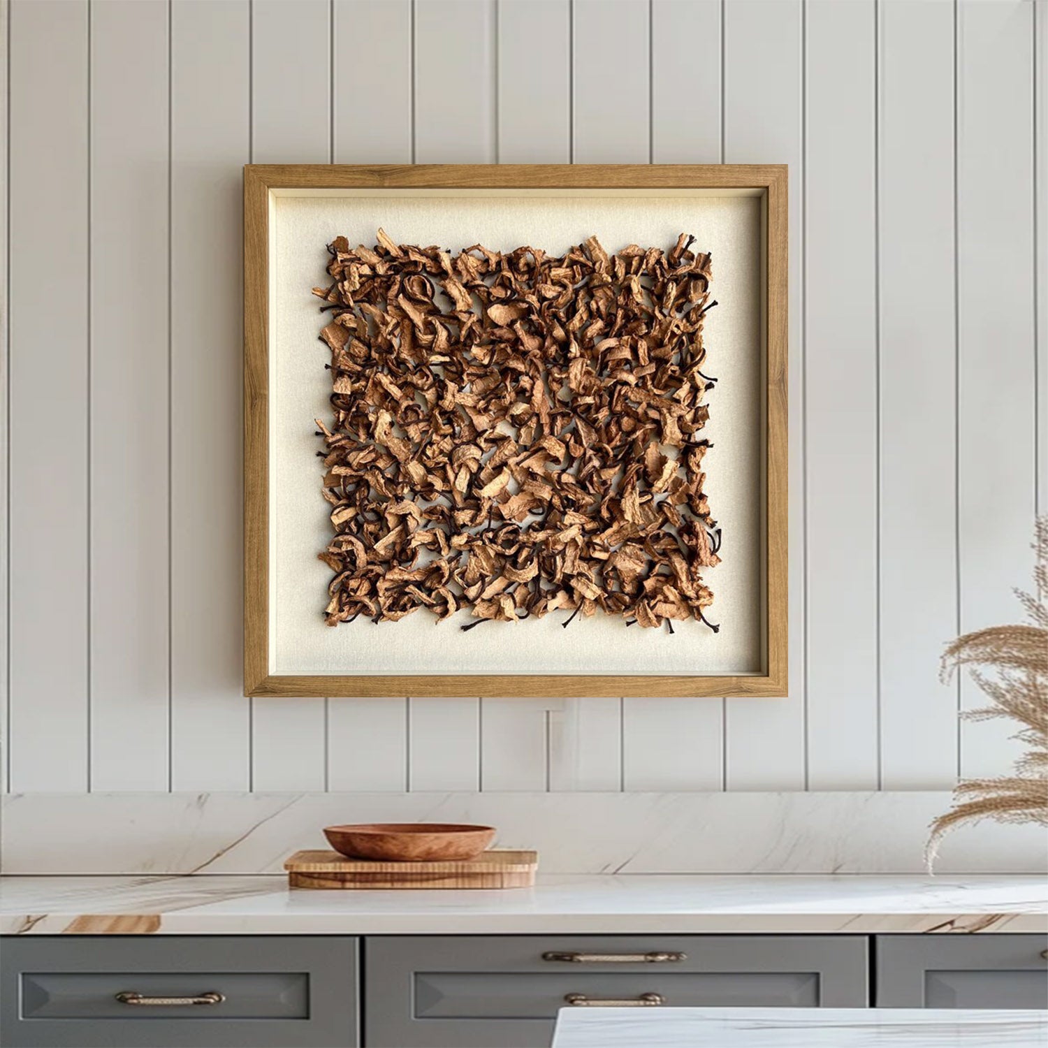 Installation Art painting brown texture wall art sculpture wall art