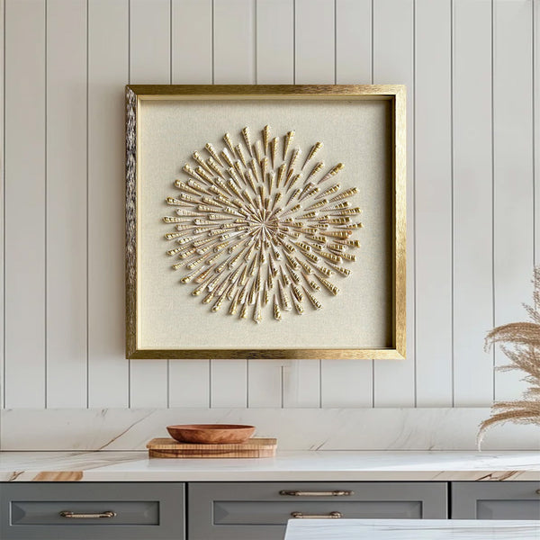 Golden conch wall decor art Golden conch painting conch decor painting