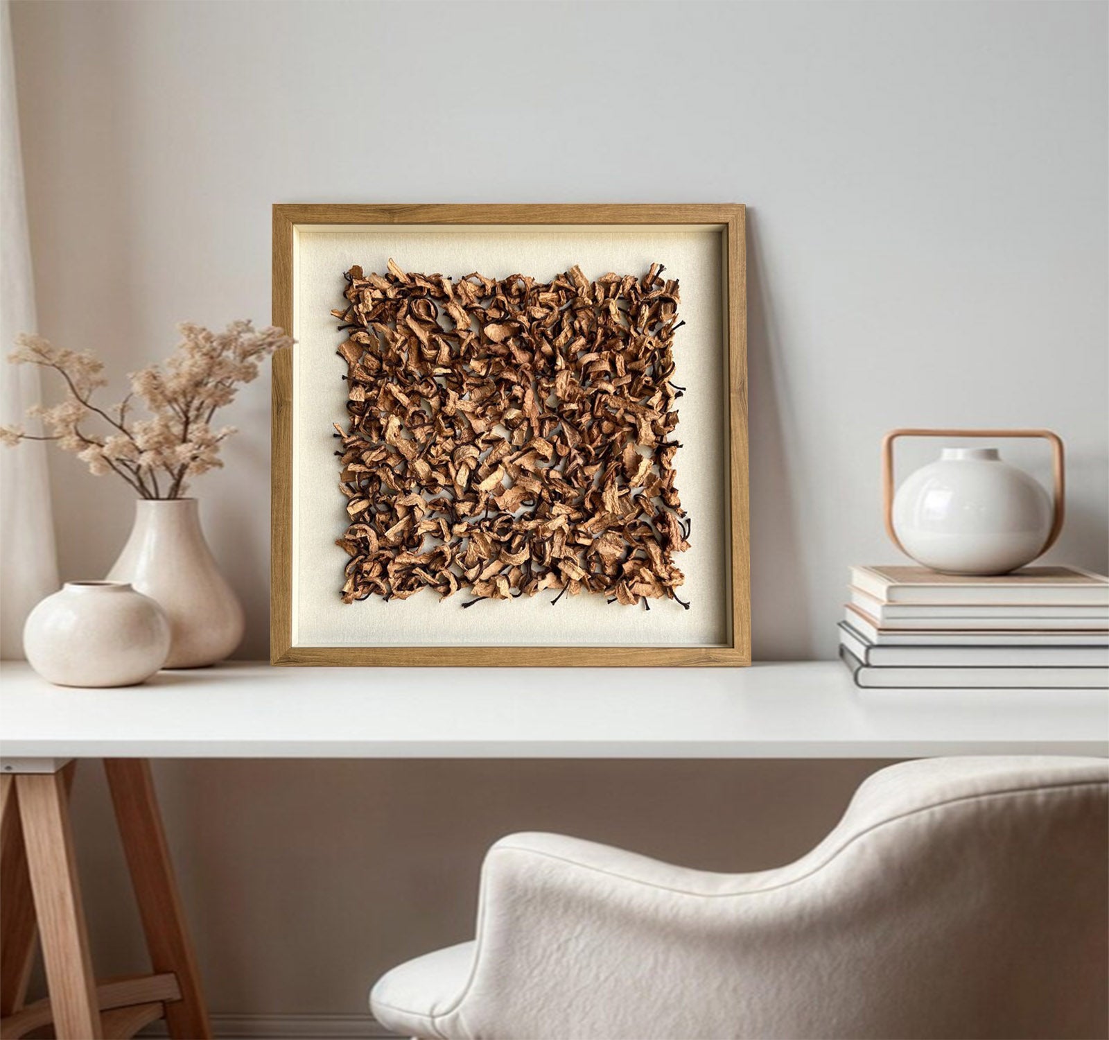 Installation Art painting brown texture wall art sculpture wall art