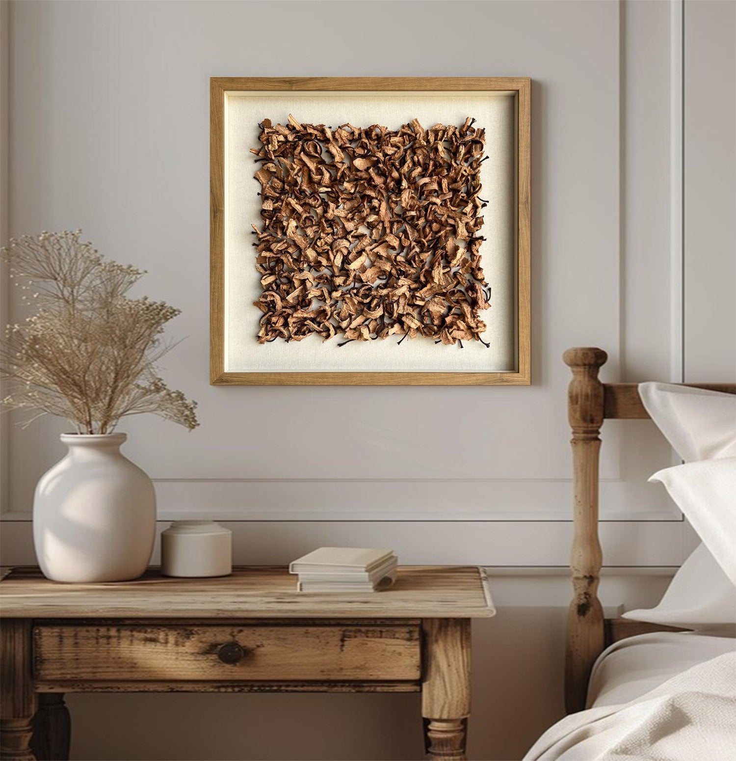 Installation Art painting brown texture wall art sculpture wall art
